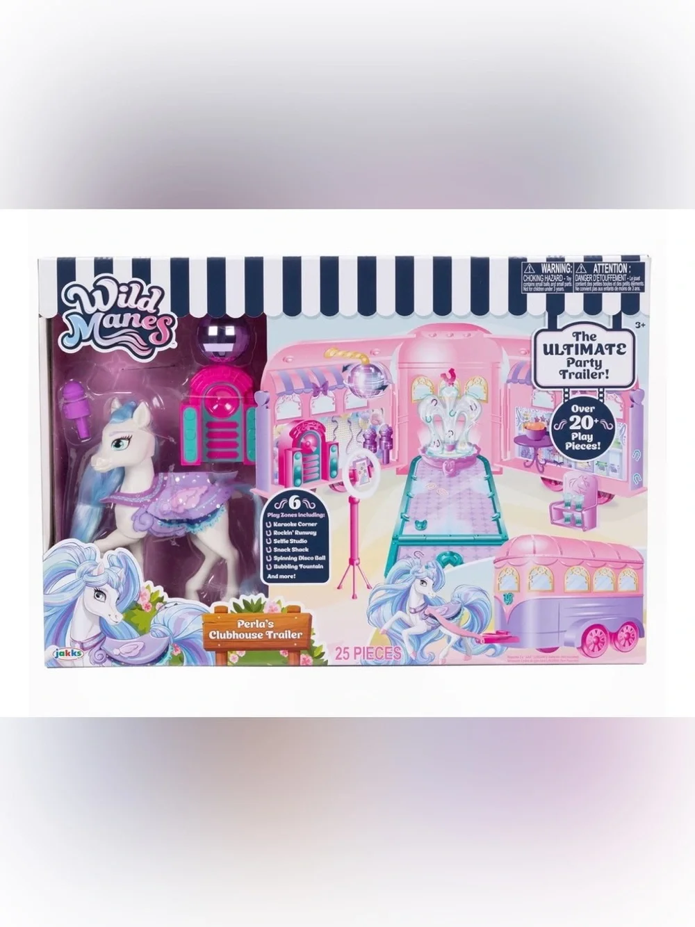 NIB Wild Manes Perla’s Clubhouse Trailer 25-Piece Horse Playset JAKKS Pacific